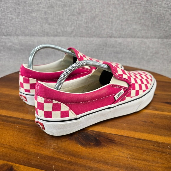 Vans Classic Slip-On Checkerboard Raspberry Pink White Mens 8.5 Womens 10 751505 - Picture 9 of 13